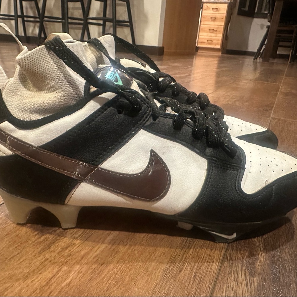 Nike Vapor Edge Dunk Panda 2023 White Black Silver Mens Size 11.5 Cleats